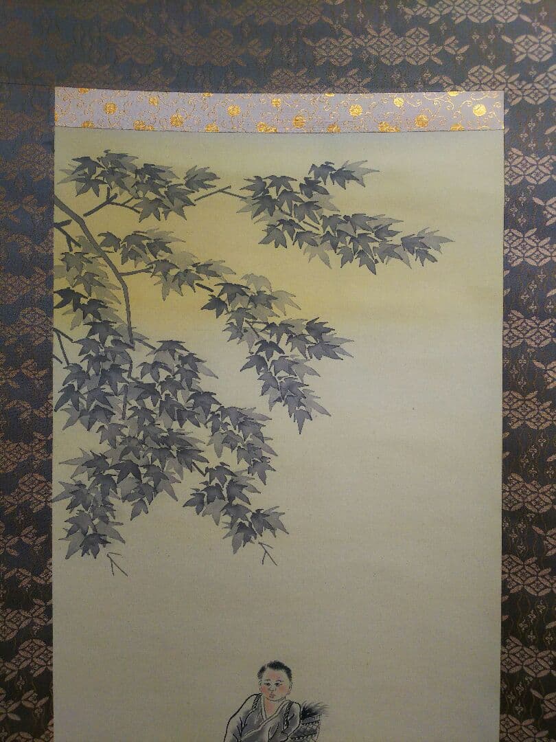 二村竹庭 掛軸  牧童帰路の図