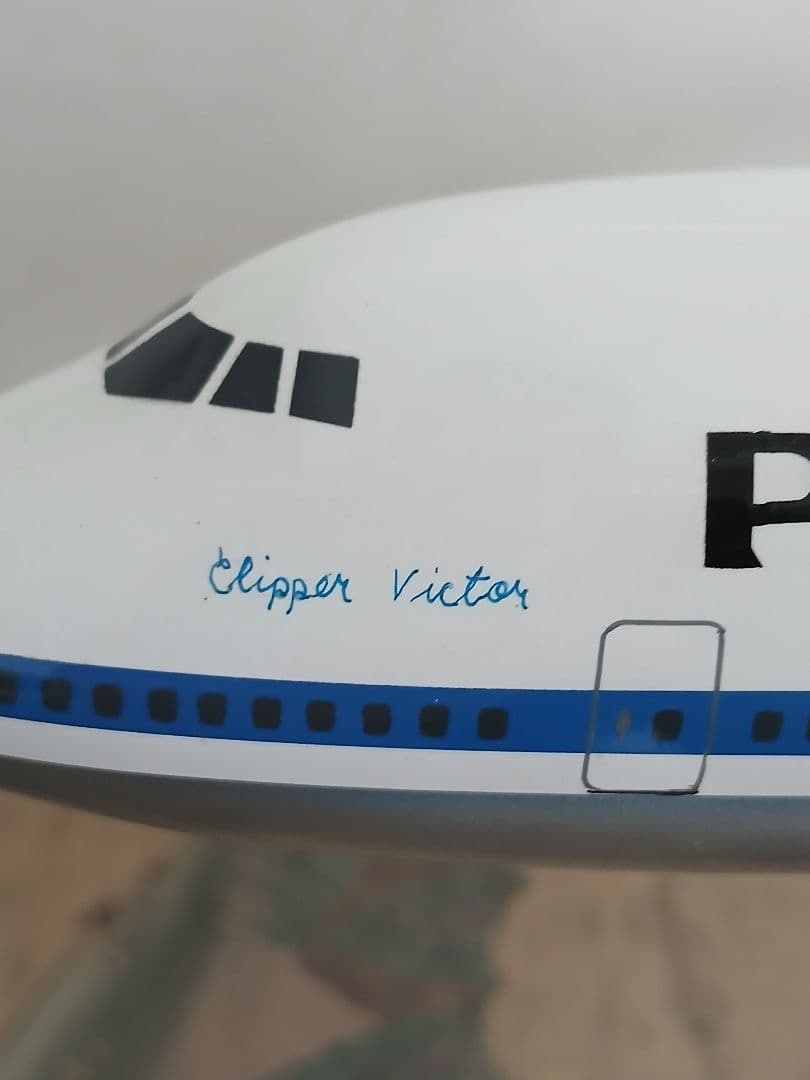 Pan Am 747 木製 レプリカ 胴体長さ＝45.5cm 翼長さ＝38.2㎝