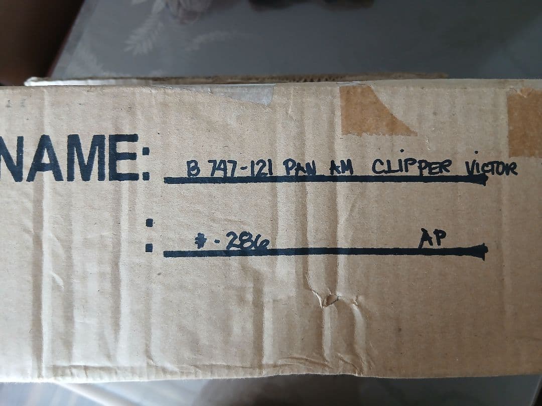 Pan Am 747 木製 レプリカ 胴体長さ＝45.5cm 翼長さ＝38.2㎝