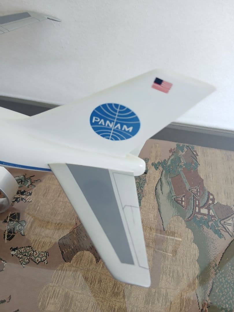 Pan Am 747 木製 レプリカ 胴体長さ＝45.5cm 翼長さ＝38.2㎝