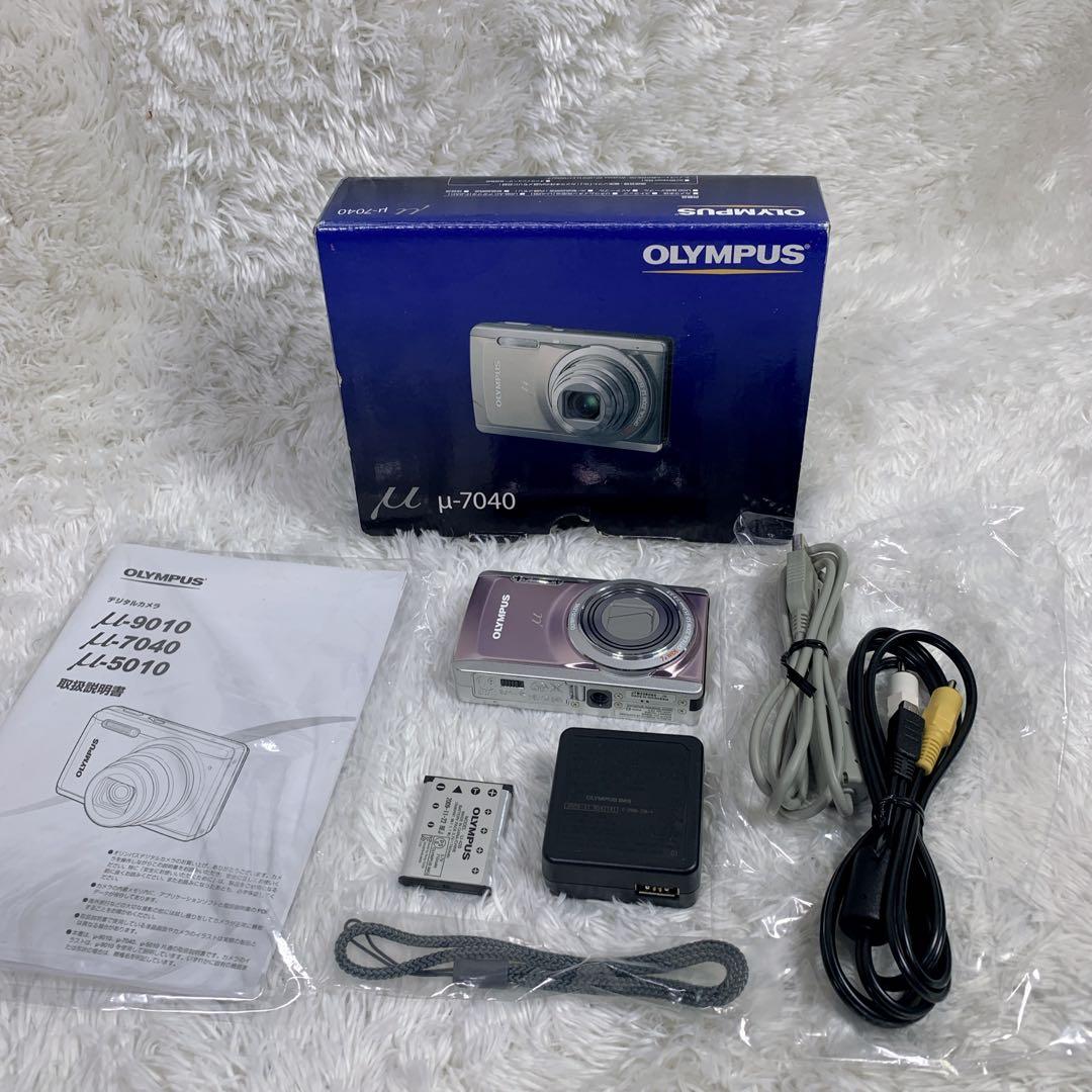 【新品同様品】OLYMPUS μ-7040 ピンク 外箱付 コンデジ