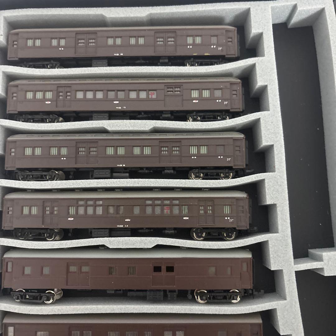 110、Nゲージ 鉄道模型 9両セット 茶色 専用ケース付き