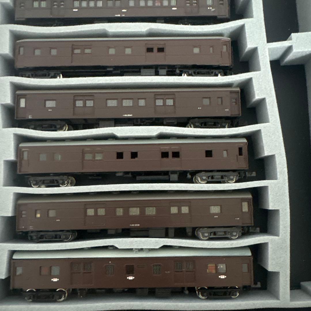 110、Nゲージ 鉄道模型 9両セット 茶色 専用ケース付き