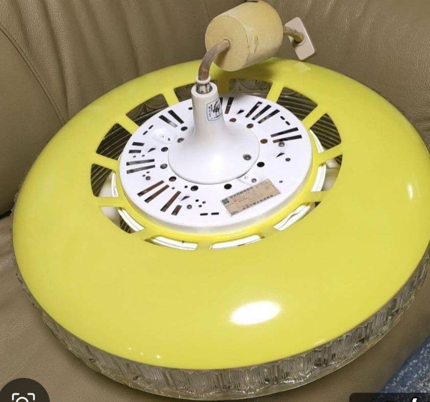 貴重！ナショナル 昭和レトロ 円形イエローシーリングライト レトロポップ 照明