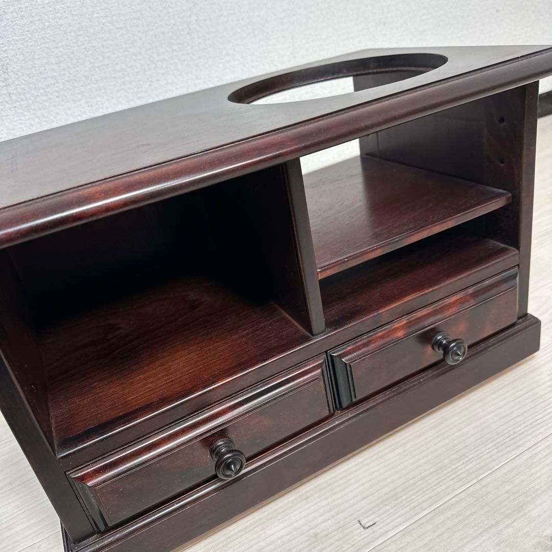 カリモク お座敷ワゴン 湯沸しポットワゴン ポット台 引出し収納 i4※