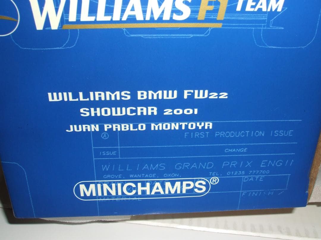 ウィリアムズ　FW２２　SHOWCAR　モントーヤ　ミニチャンプス　１／１８