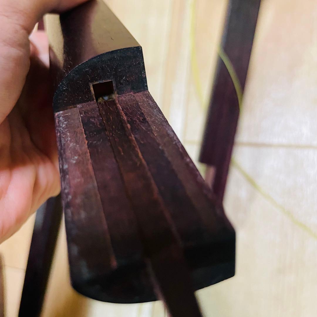 三味線 紅木　子持ち綾杉　金細 細棹　現状品