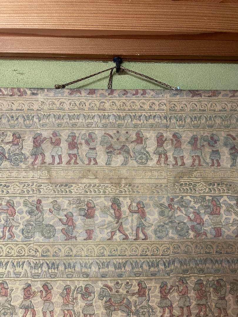 女性の肖像画 掛軸　掛け軸 林一夢作 美人画 エジプト風表具　珍品