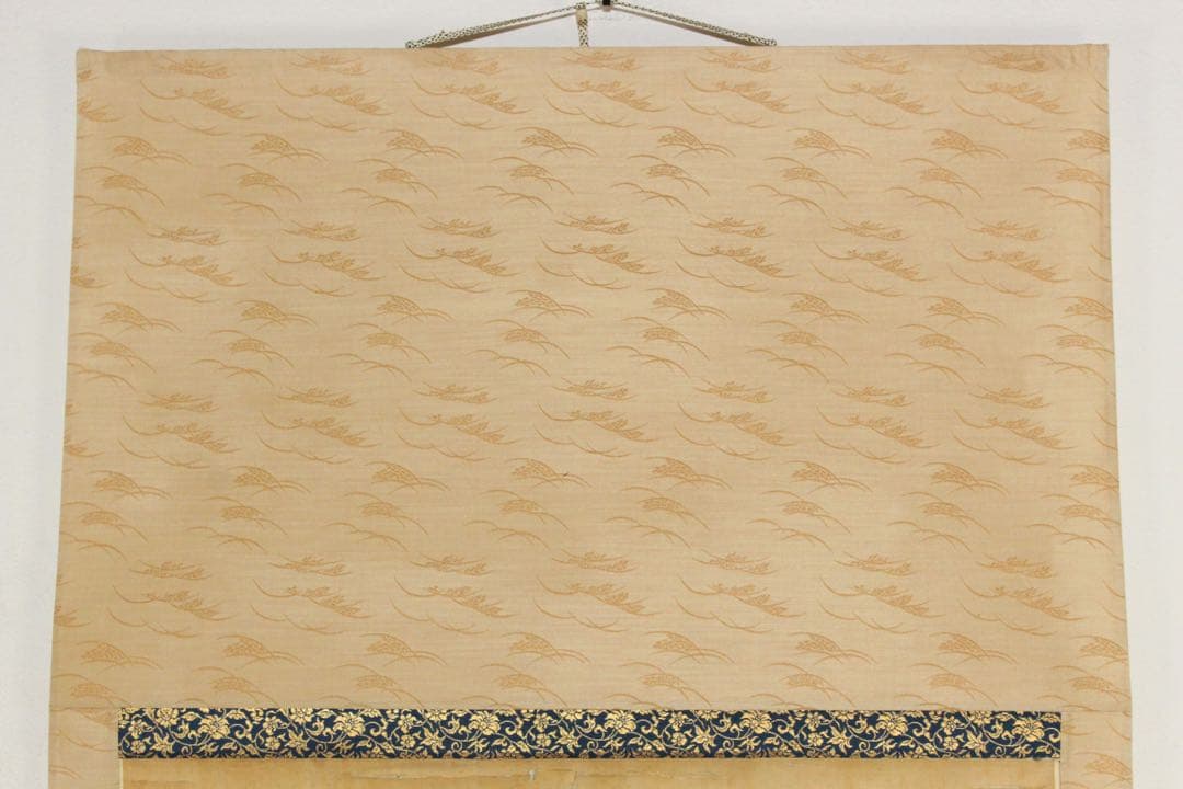 No5613 掛軸　狩野安信　人物図　絹本淡彩　日本画　大和絵　古画　送料無料