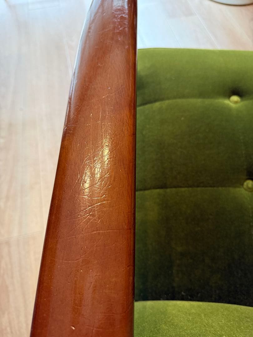 カリモク60 Kチェア ソファ 2人掛け モケットグリーン