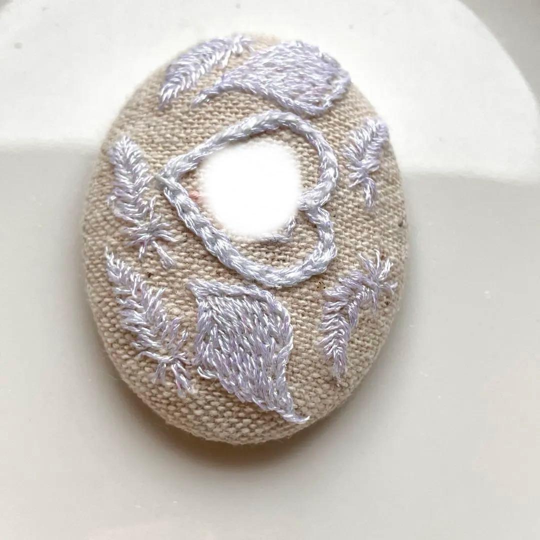ハンドメイド　くるみボタン刺繍3点　ミッキー
