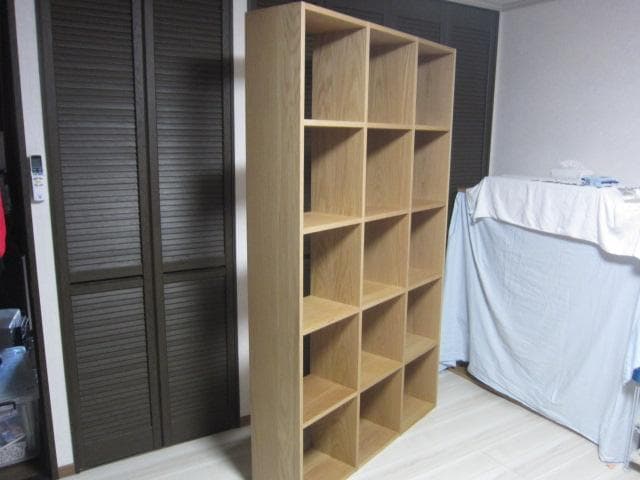 MUJI /無印良品　スタッキングシェルフセット・3列×5段・オーク材
