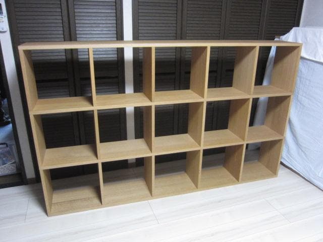 MUJI /無印良品　スタッキングシェルフセット・3列×5段・オーク材