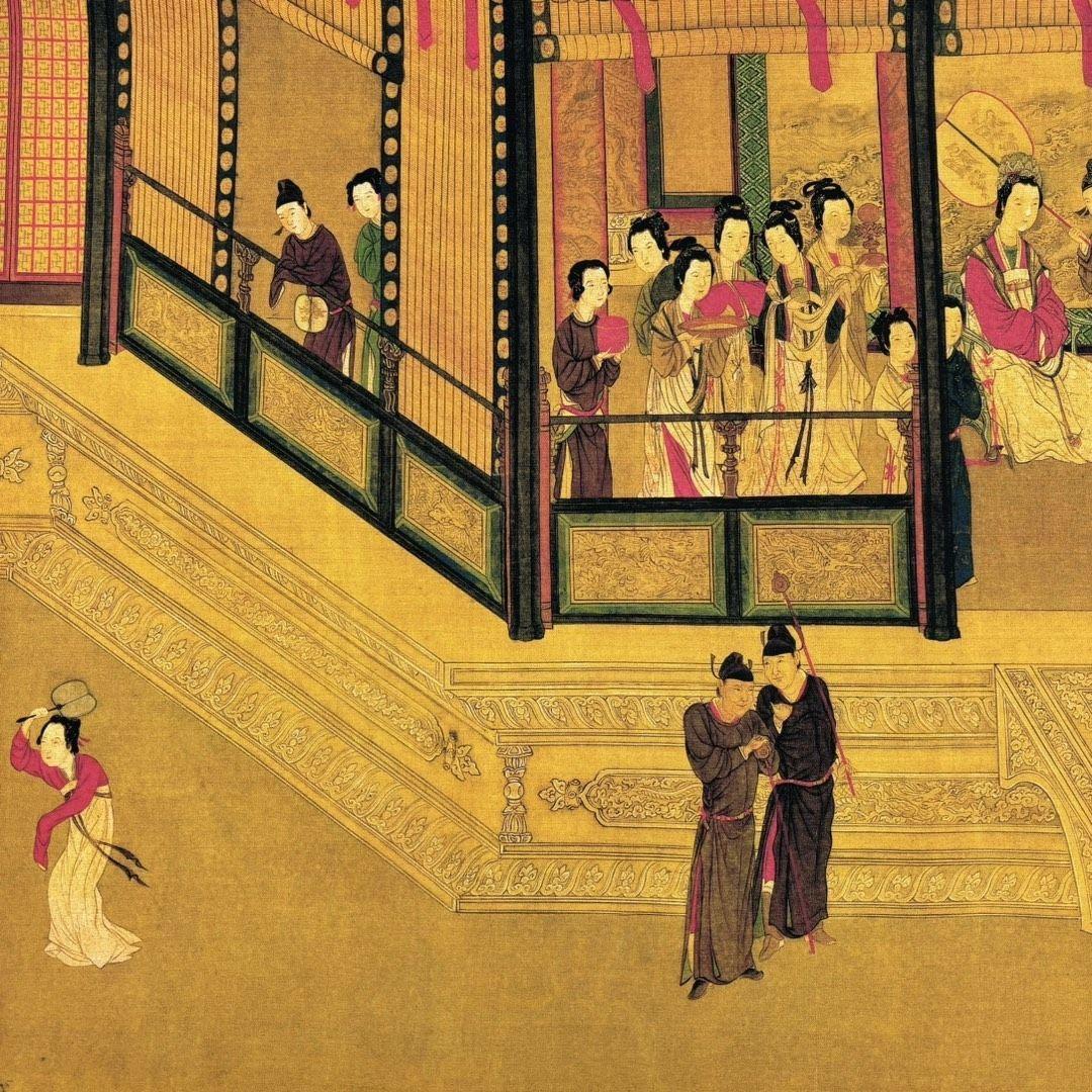 漢宮春曉図 掛軸 長巻 68×355cm