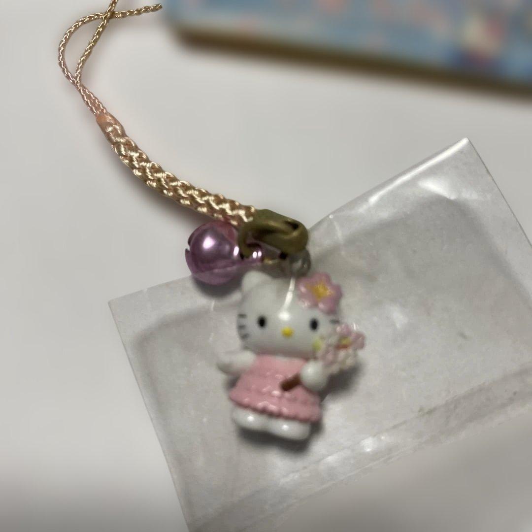 ハローキティ根付け ストラップ さくら
