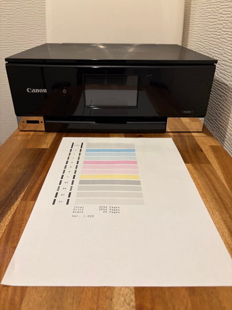 Canon PIXUS TS8330 印刷枚数3600枚　　N104
