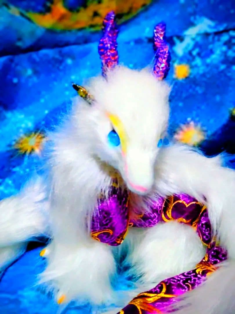 光る瞳☆蓄光琉球ガラス☆双尾天龍アートドールDragonドラゴンartdoll