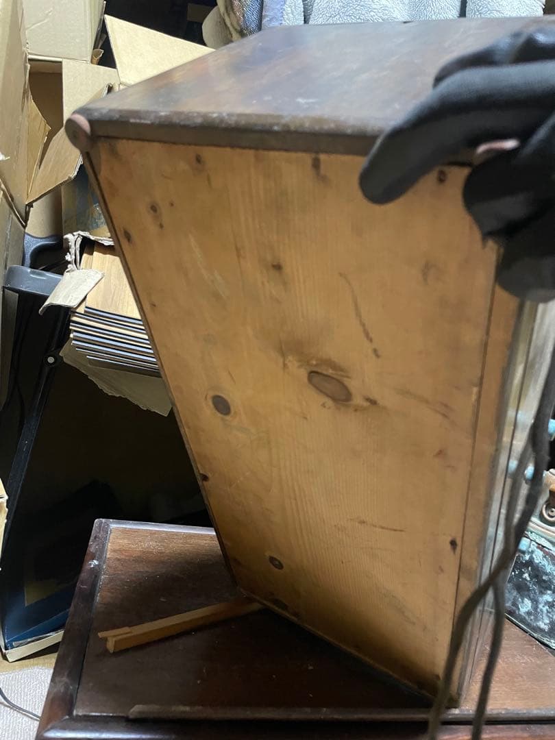 戦前 真空管ラジオ 青島無線工業系 木製キャビネット 彫刻 AM受信 資料的価値