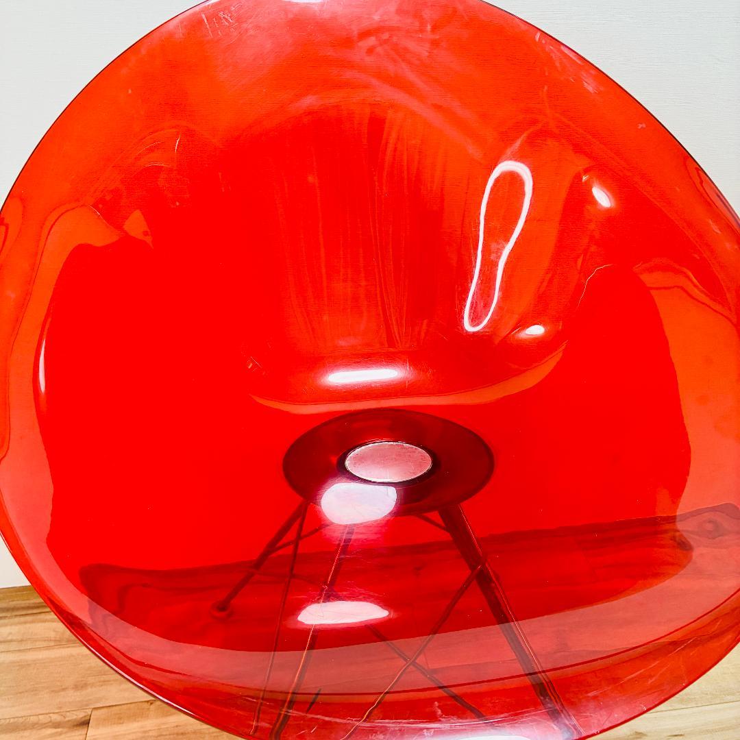 Kartell　カルテル　ERO S エロエス　クリアレッド　チェア　椅子
