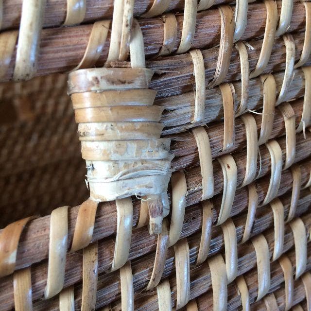 ラタンのランドリーバスケット*籐編み 脱衣かご籠カゴ*自然 ナチュラル天然