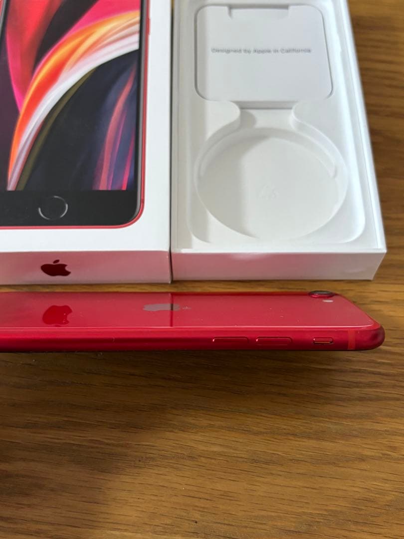【iPhoneSE2 128GB RED本体】ジャンク品・画面不良有・箱付き