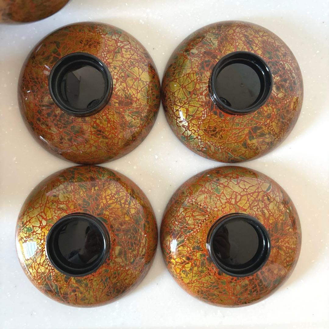 蓋付き小吸椀　煮物椀　吸物椀　虹彩　若　和食器　懐石料理　8客、予備蓋4個セット