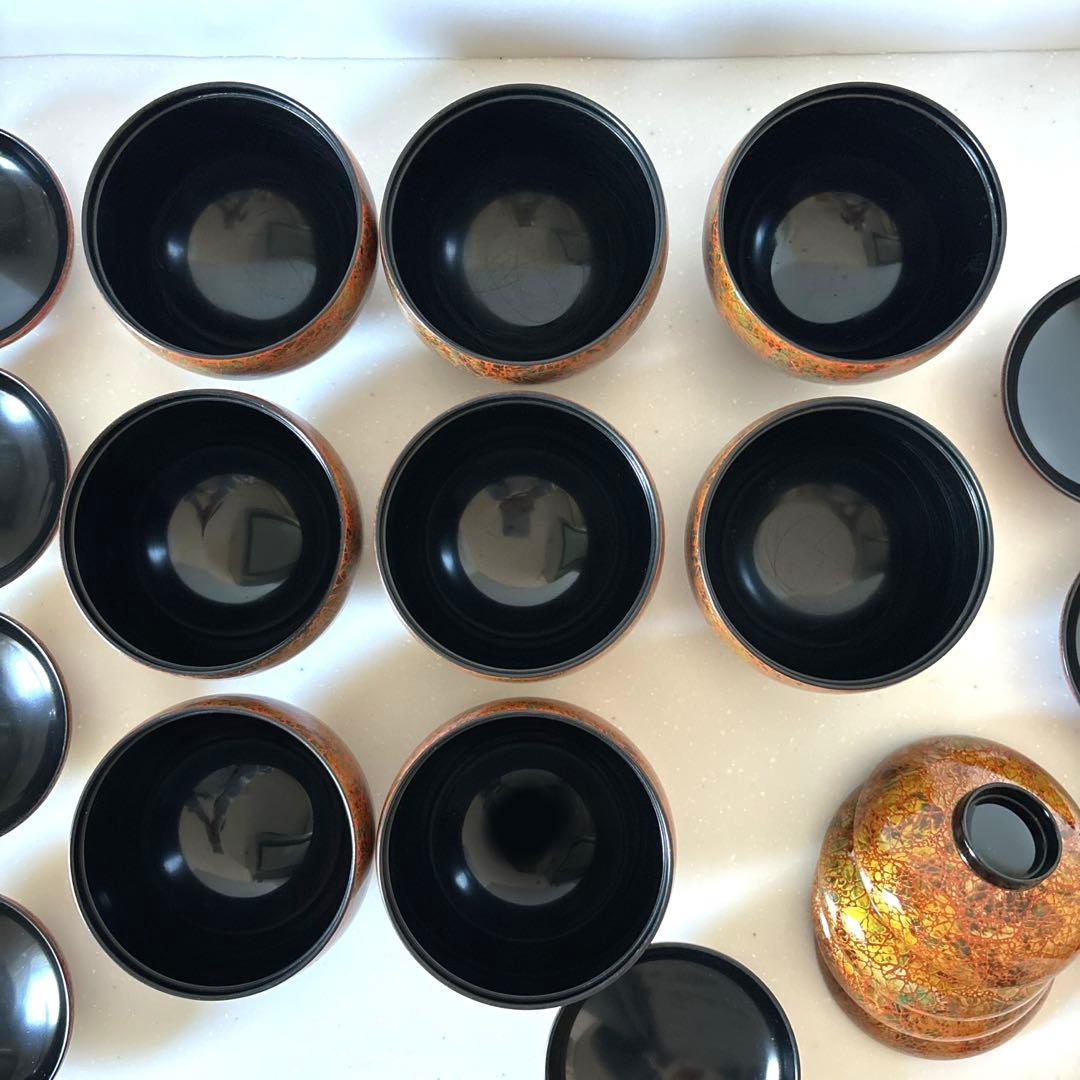 蓋付き小吸椀　煮物椀　吸物椀　虹彩　若　和食器　懐石料理　8客、予備蓋4個セット