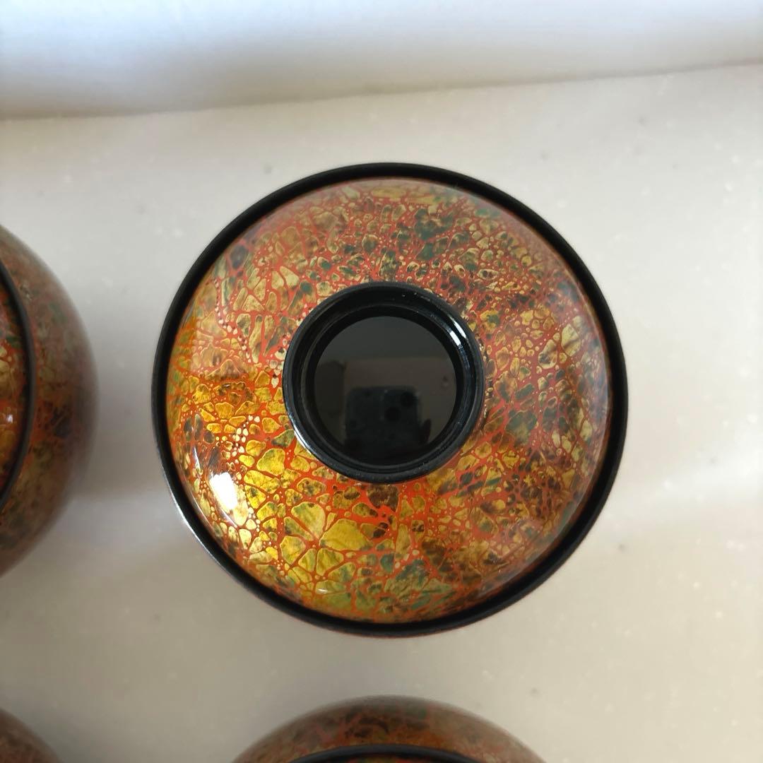 蓋付き小吸椀　煮物椀　吸物椀　虹彩　若　和食器　懐石料理　8客、予備蓋4個セット