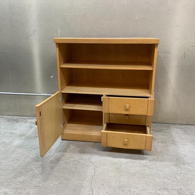 ヴィンテージのナチュラルサイドキャビネット