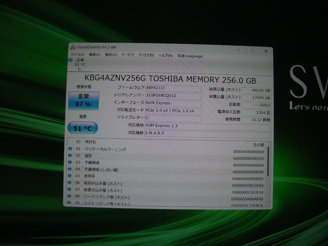 Windowsノート本体 Let'snote CF-SV9/Office2024+SSD256(538)