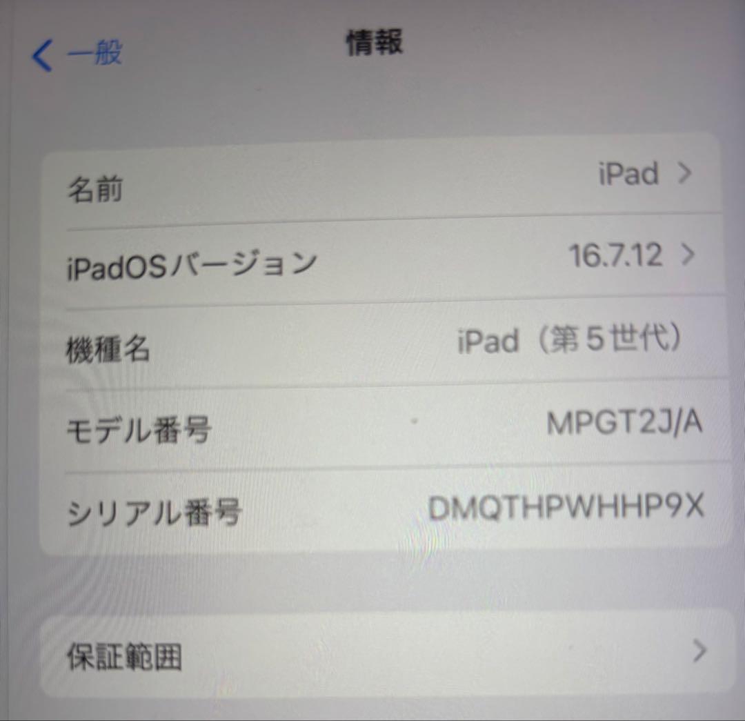 Apple iPad (第5世代) ゴールド