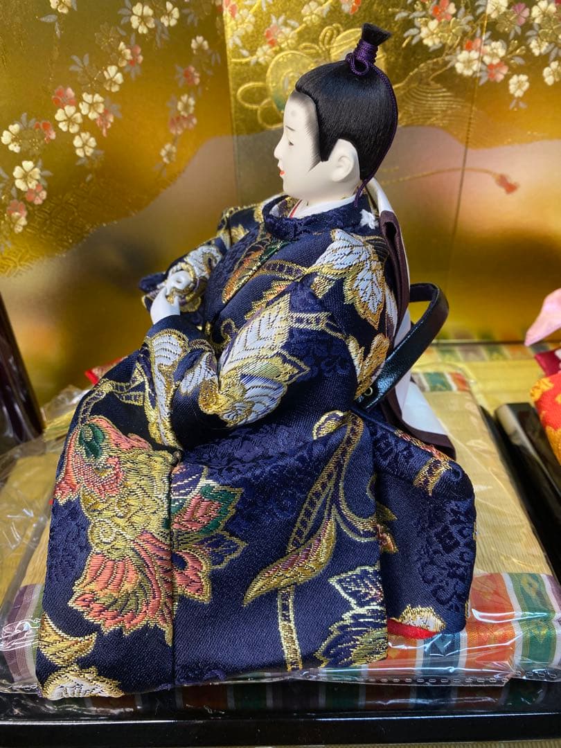 東京久月　雛人形　西陣織金蘭　オリジナル頭　収納親王飾り