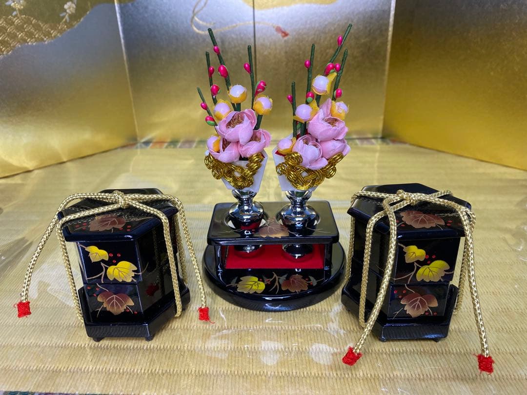 東京久月　雛人形　西陣織金蘭　オリジナル頭　収納親王飾り