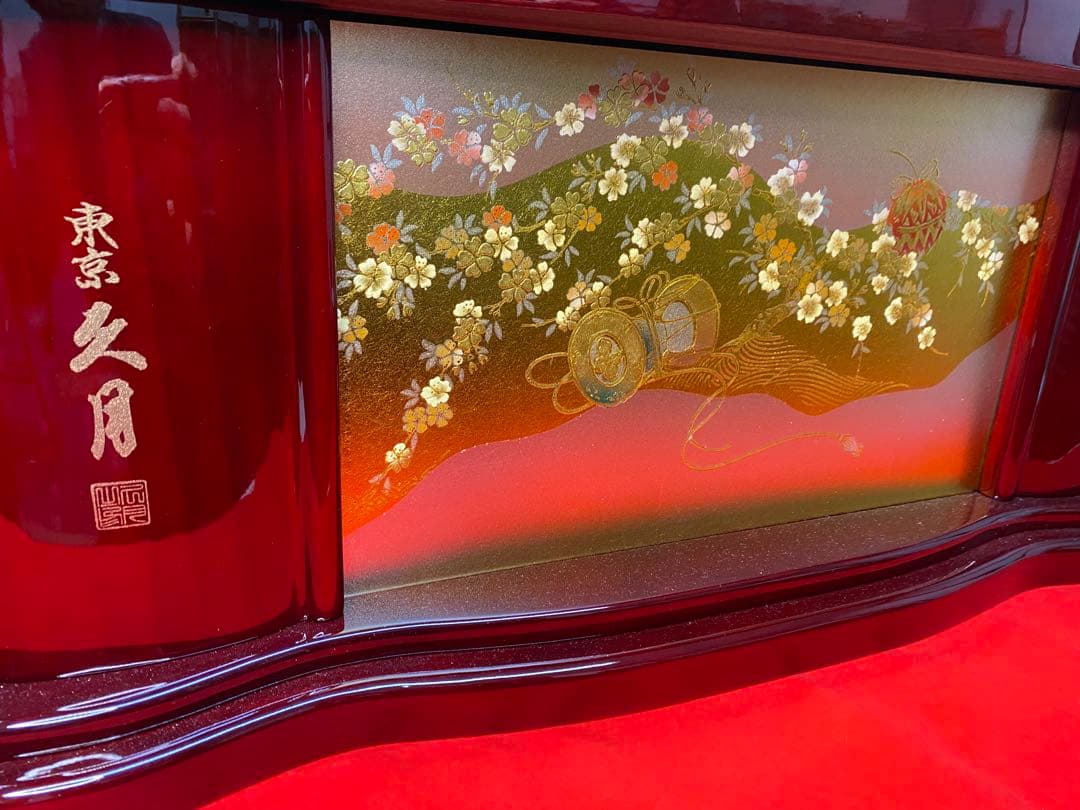 東京久月　雛人形　西陣織金蘭　オリジナル頭　収納親王飾り