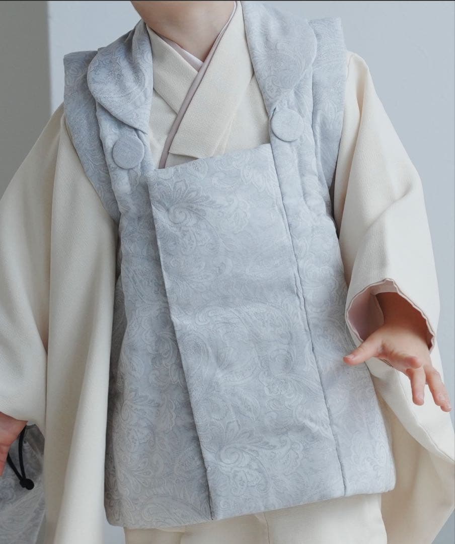 七五三　３歳　被布コートセット 男の子 utatane ジャガード　正月　着物