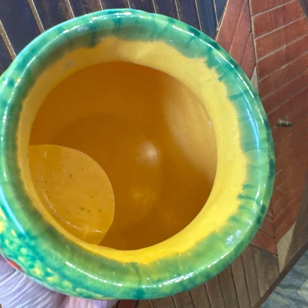 ❷70s ミッドセンチュリー フラワーベース 花瓶 ビンテージ FAT LAVA