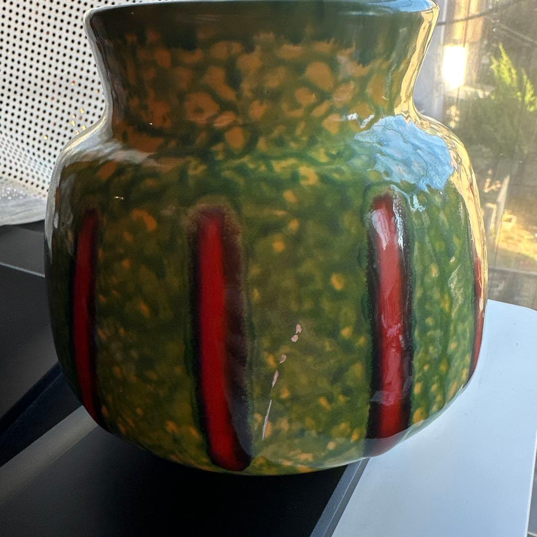 ❷70s ミッドセンチュリー フラワーベース 花瓶 ビンテージ FAT LAVA