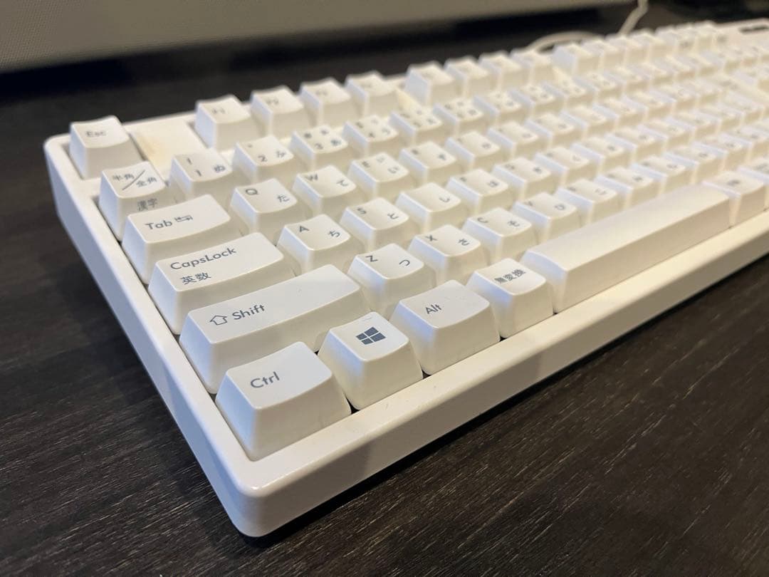 【訳あり】茶軸 メカニカル キーボード ホワイト 有線