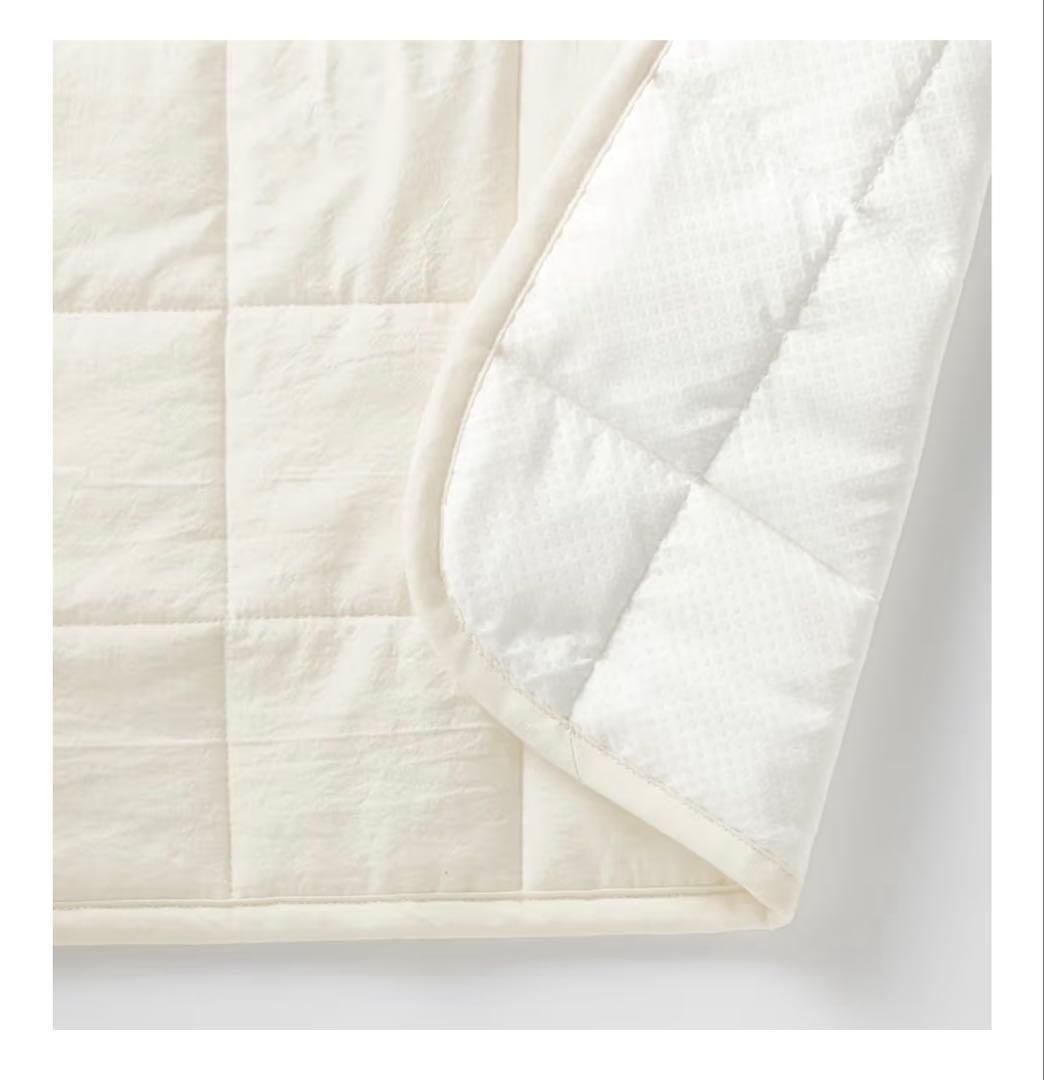 無印良品 滑り止め付 綿洗いざらし 敷パッド・S 生成　新品２枚組