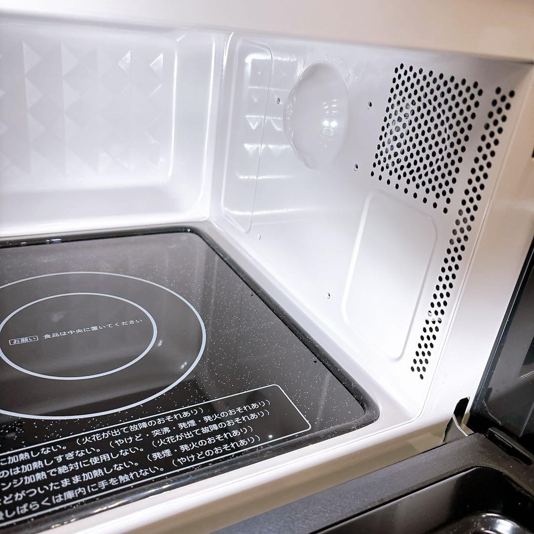 アイリスオーヤマ ミラーガラス 18L フラット 簡単シンプル電子レンジ