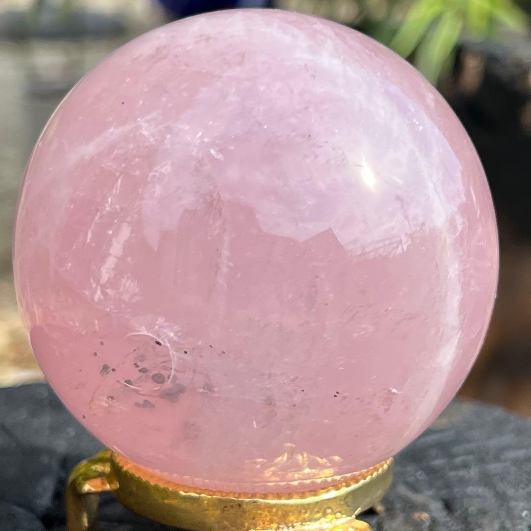 ✳️超激レア‼️✨美麗ピンク☆スター☆パイライトイン‼️スター ローズクォーツ 丸玉