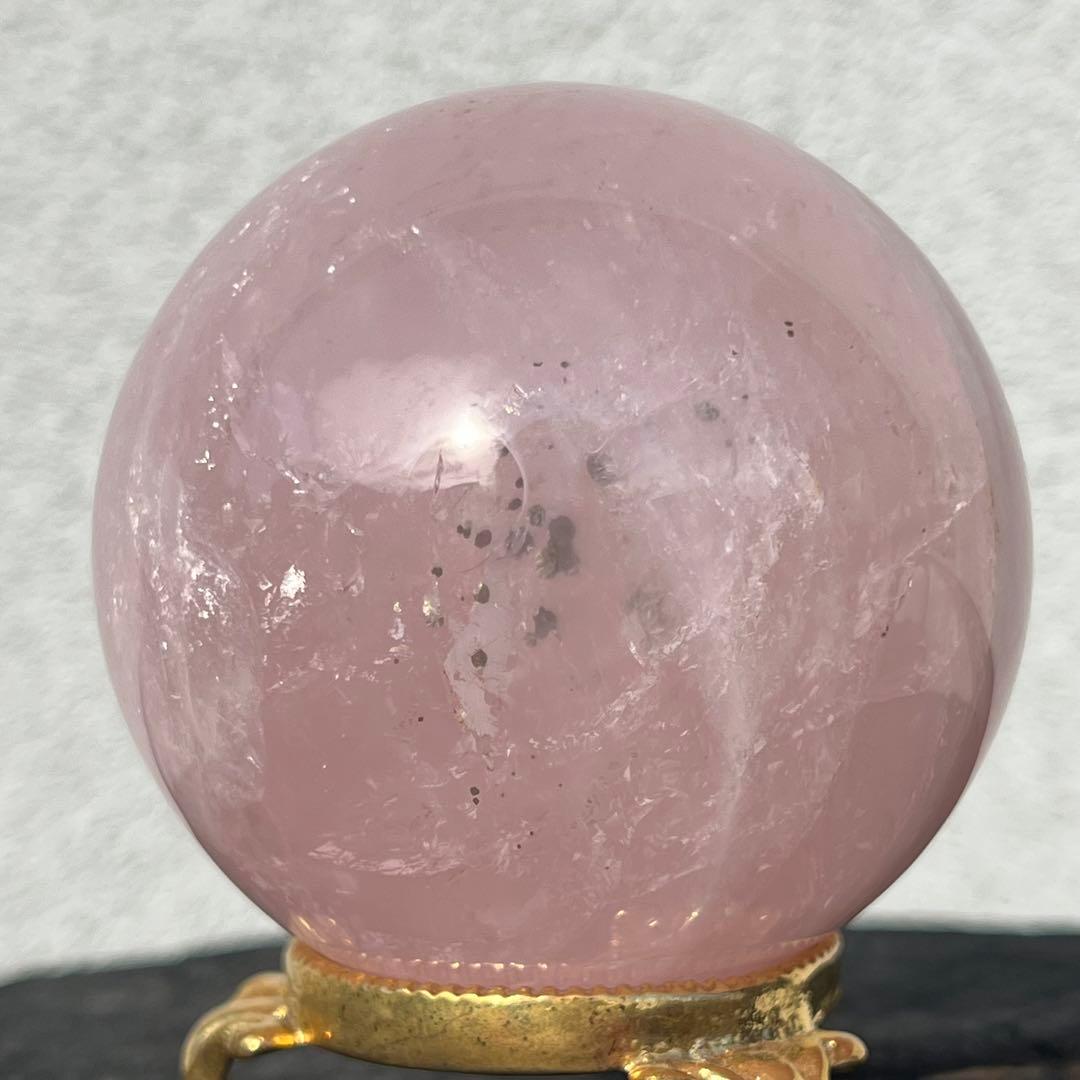 ✳️超激レア‼️✨美麗ピンク☆スター☆パイライトイン‼️スター ローズクォーツ 丸玉