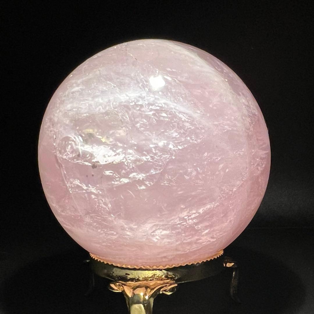 ✳️超激レア‼️✨美麗ピンク☆スター☆パイライトイン‼️スター ローズクォーツ 丸玉