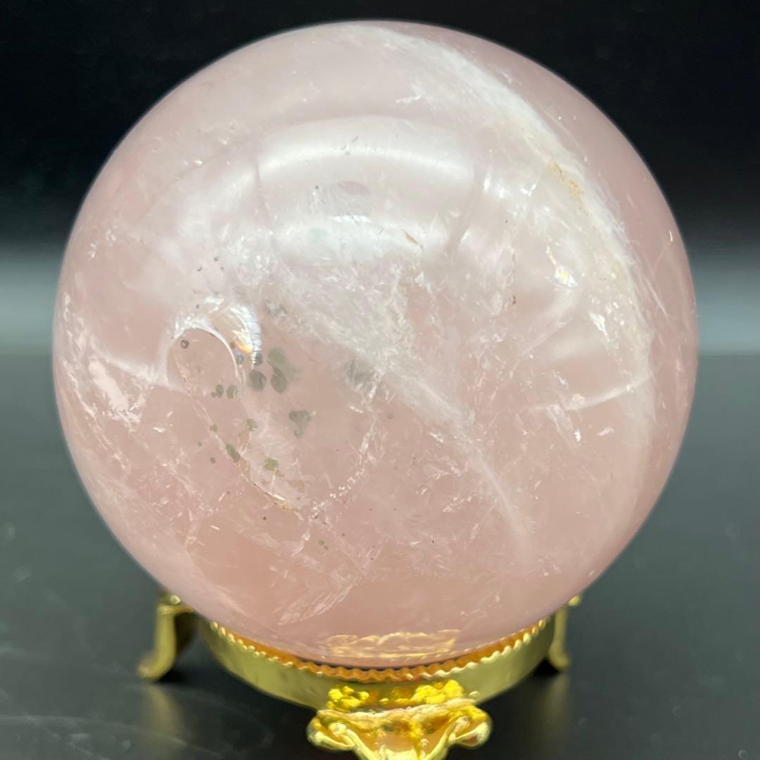 ✳️超激レア‼️✨美麗ピンク☆スター☆パイライトイン‼️スター ローズクォーツ 丸玉