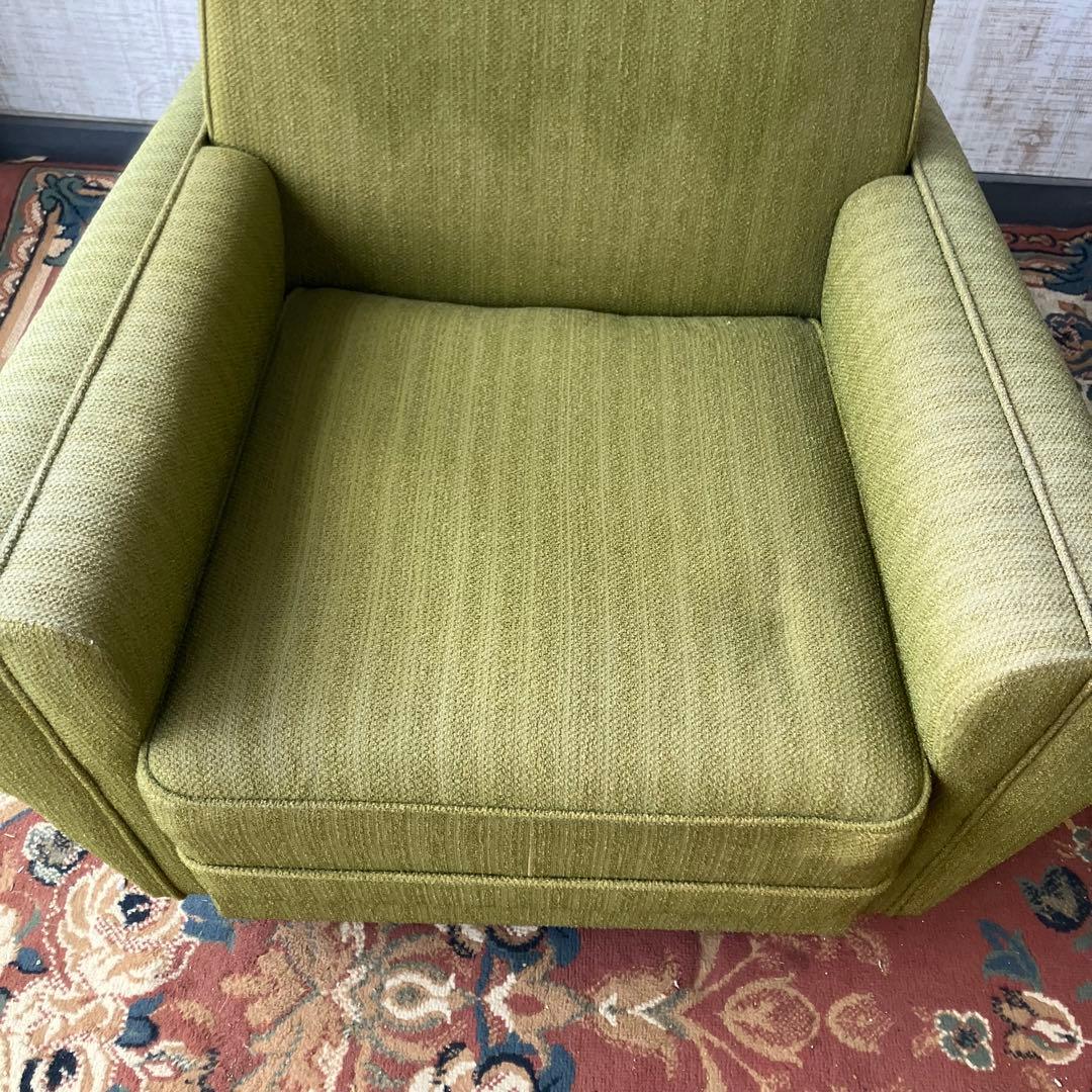 ① 昭和レトロ ミッドセンチュリー 一人掛けソファー ロビーチェア アームチェア