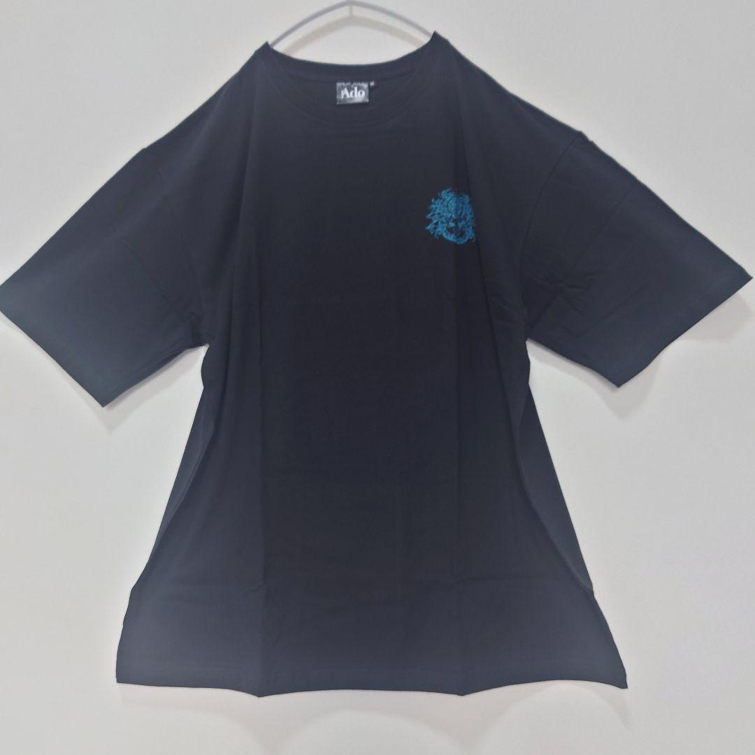 【新品】Ado ファッショナブル「心臓」プリント Tシャツ ブラック　サイズＸＬ