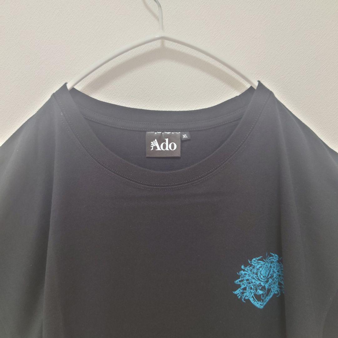 【新品】Ado ファッショナブル「心臓」プリント Tシャツ ブラック　サイズＸＬ