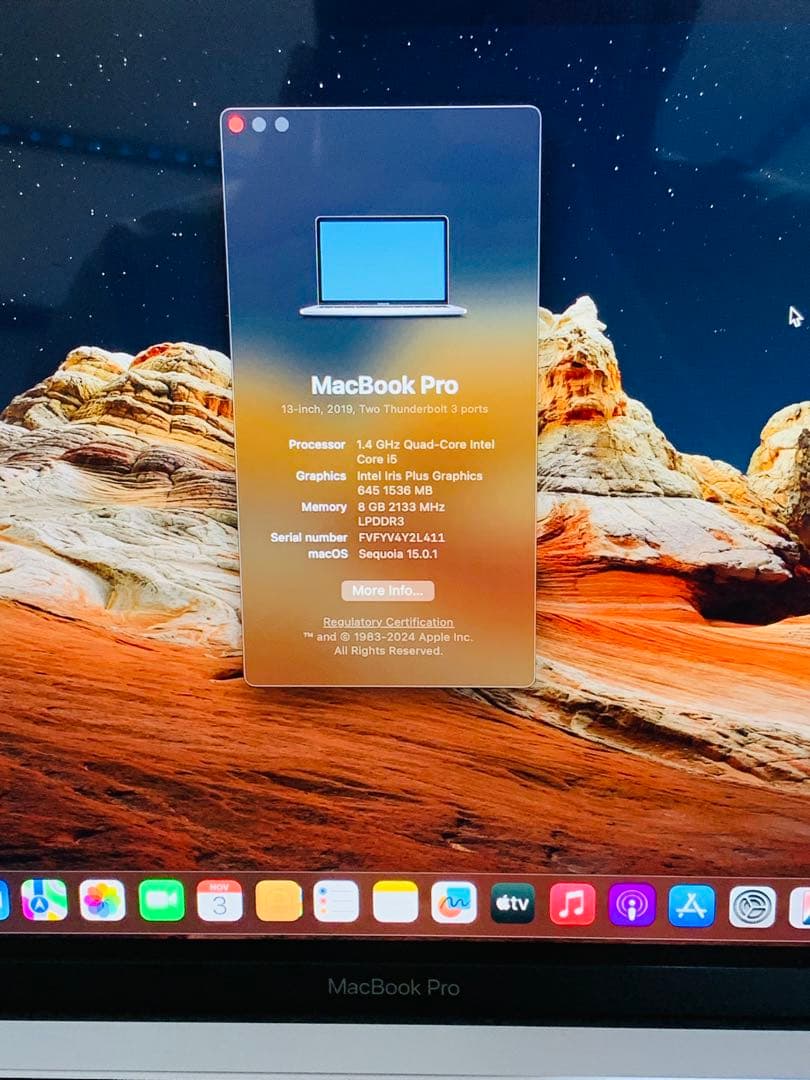 MacBook Pro 2019 13インチ”TouchBar