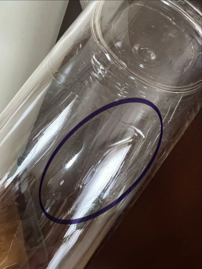 ガラス製標本瓶(すり合わせ蓋付き)高さ約50cm