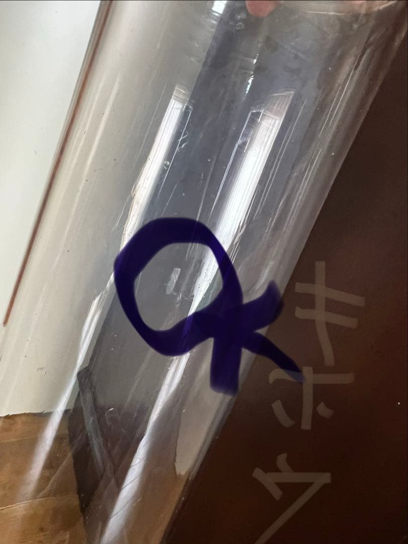 ガラス製標本瓶(すり合わせ蓋付き)高さ約50cm